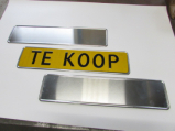 Aluminium Nummerplaathouder - Lang Euro Geel